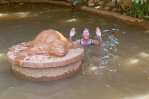 Woman in pool