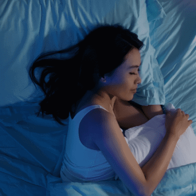 Asian woman sleeping