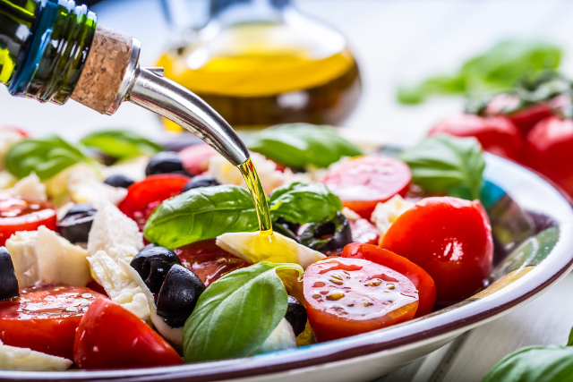 Healthy Mediterranean salad