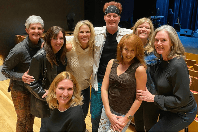 post concert photo with band